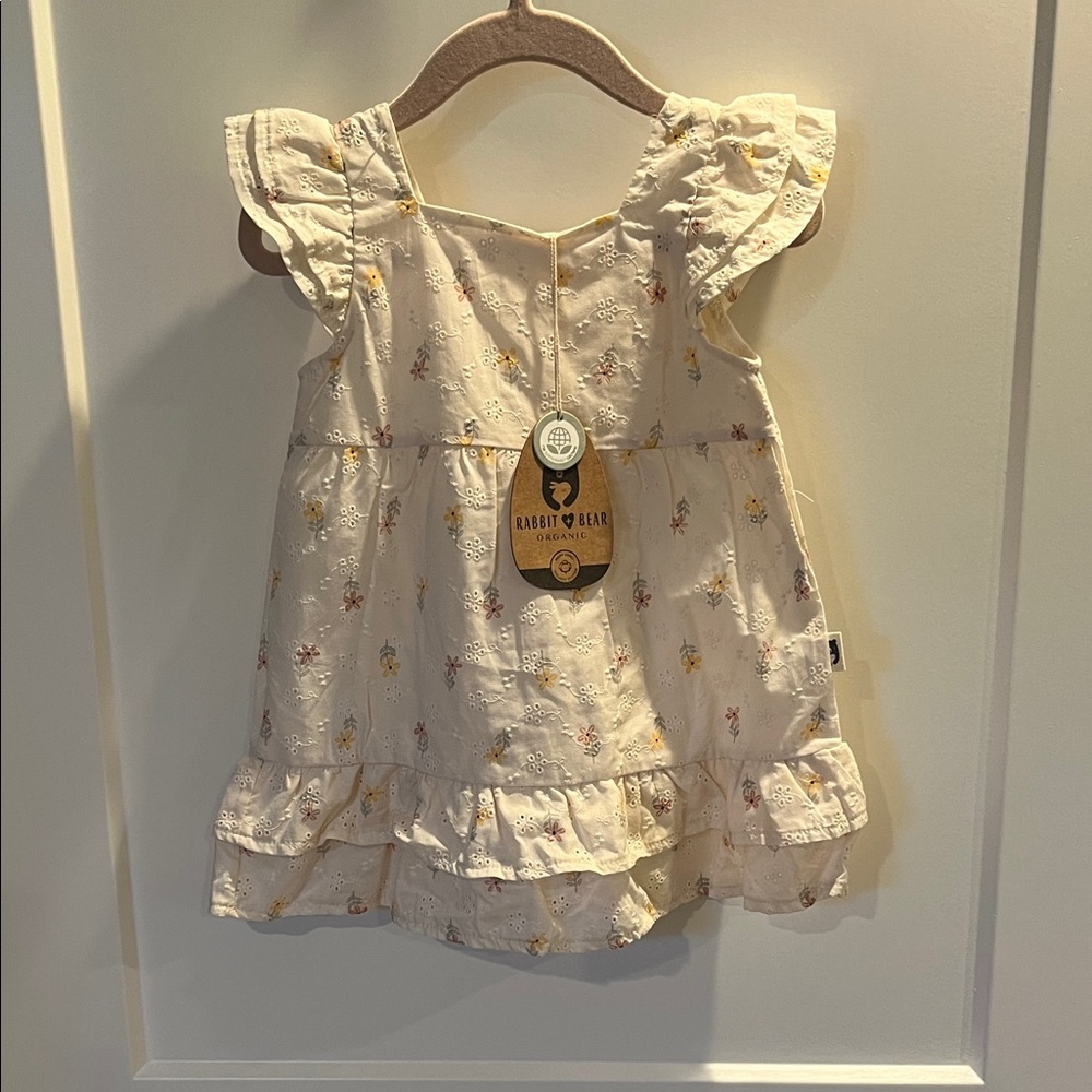 Rabbit & Bear Cream Floral Kids Casual Dress